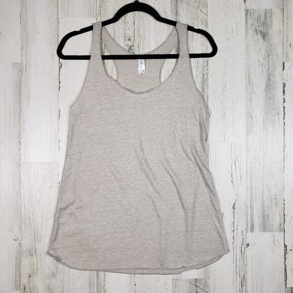 NWOT Over The Limit Apparel Oatmeal Racerback Tank Top Women's Size Medium - Picture 1 of 9
